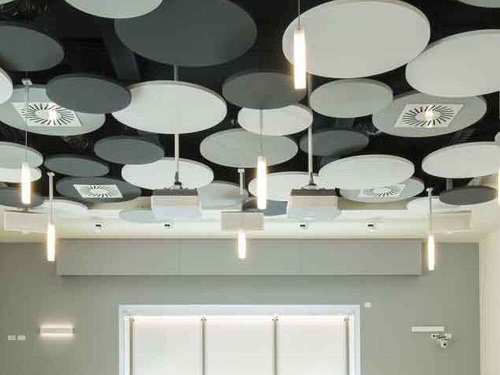 Acoustic clouds over open plan